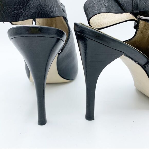 Michael Kors Black Open Toe Stiletto Bootie w/Chain Detail 8.5 - Picture 5 of 15